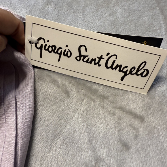 Giorgio Sant' Angelo Linen Blend Tan Wide Leg High-Waisted Dress Pants Size 16 - Picture 10 of 15